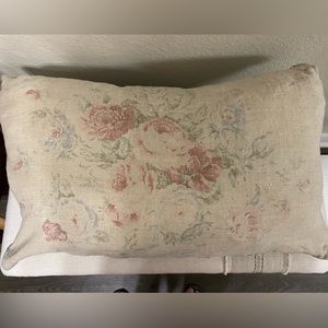 Vintage Ralph Lauren Linen Fabric Pillow